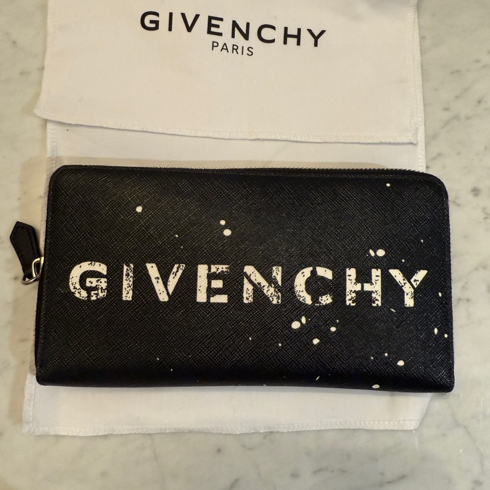 Givenchy Black and White Splatter Wallet